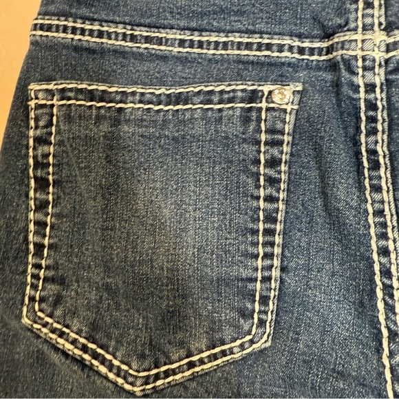 Women’s Size 6 28 waist Tru Luxe cuffed blue jeans straight leg - Picture 12 of 15